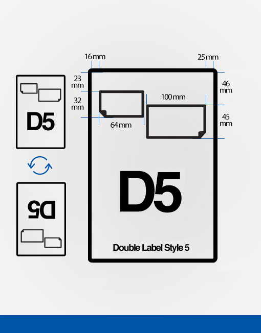 D5 Double integrated labels dimensions image
