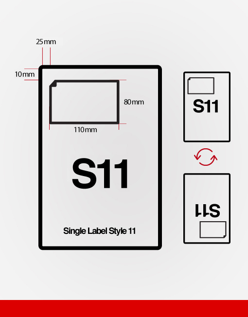 S11 single integrated labels dimensions