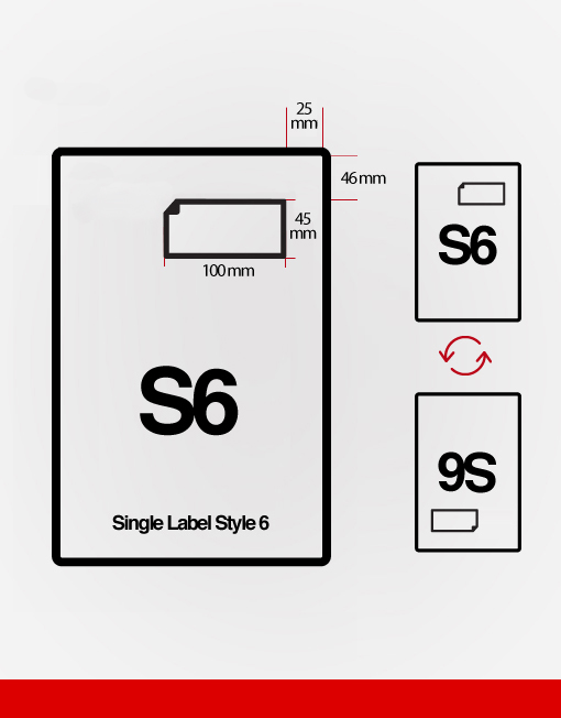 S6 single integrated labels