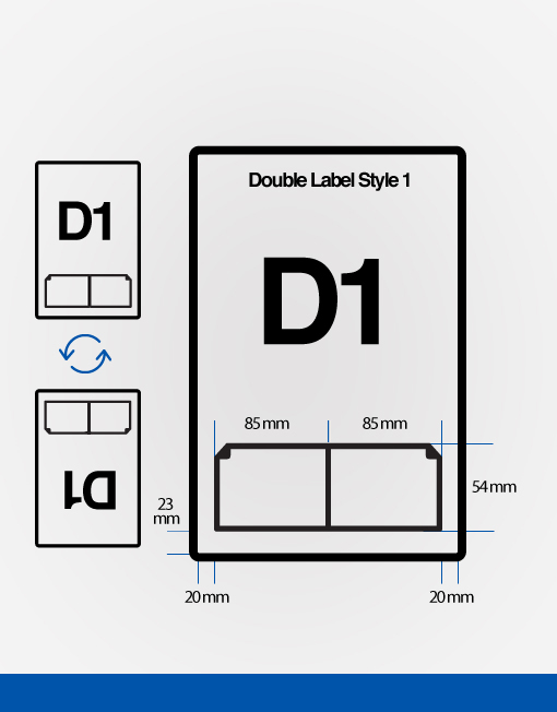 D1 Double integrated labels dimension