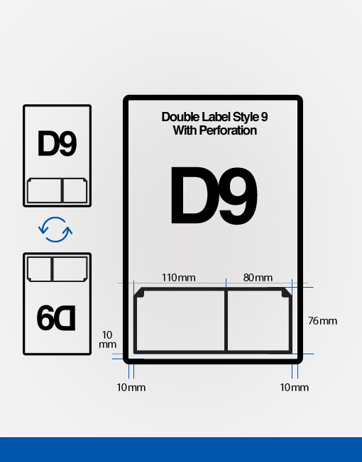 D9 Double integrated labels dimension