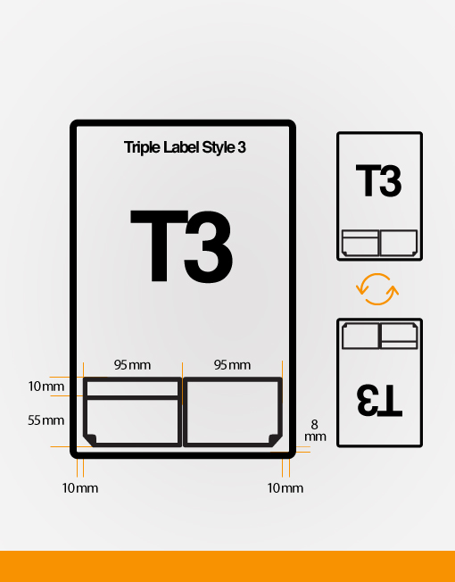T3 triple integrated labels