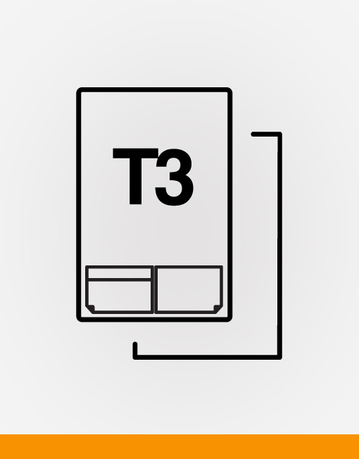 T3 triple integrated labels