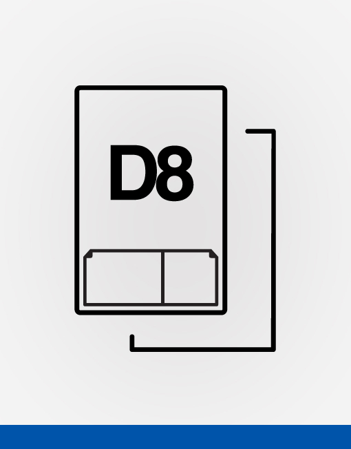 D8 double integrated labels