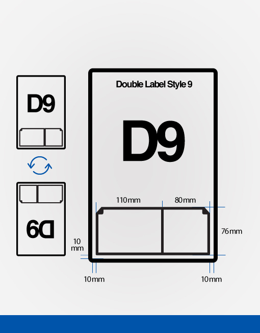 D9 double integrated labels dimension