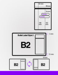 B2 collect plus bullet integrated label