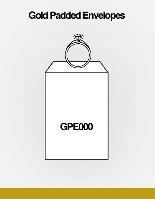 GPE000 Gold padded envelope