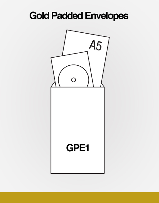 GPE1 Gold padded envelope