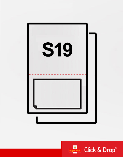 Royal Mail Click and Drop Labels S19 A4 Integrated Labels Style UP Ref: 